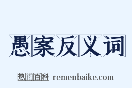 愚案反义词是什么意思的图片